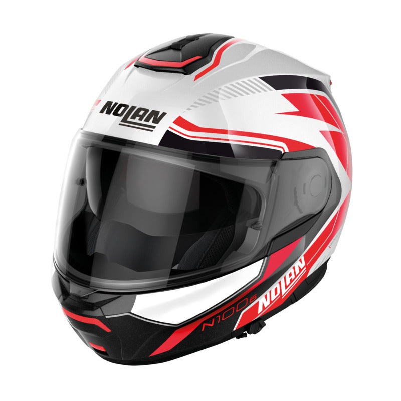 Nolan N100-6 Flip Up Surveyor Helmet – White/Red/Black 2XS