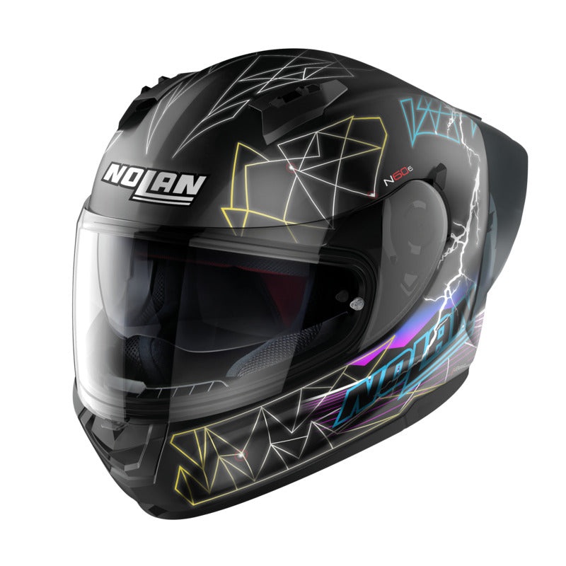 Nolan N60-6 Sport Full Face Raindance Helmet – Flat Black/Multi Colour XS