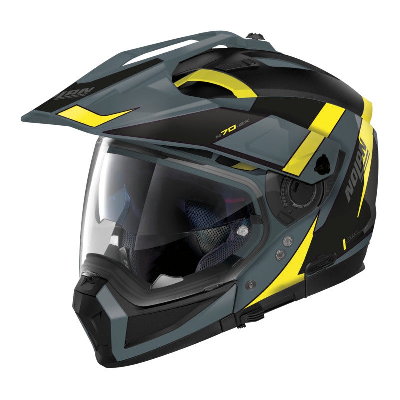 Nolan N70-2 X Adventure Classic Helmet – Grey Yellow Black XS