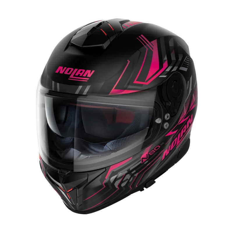 Nolan N80-8 Full Face Classic Helmet – Flat Black Pink 2XS