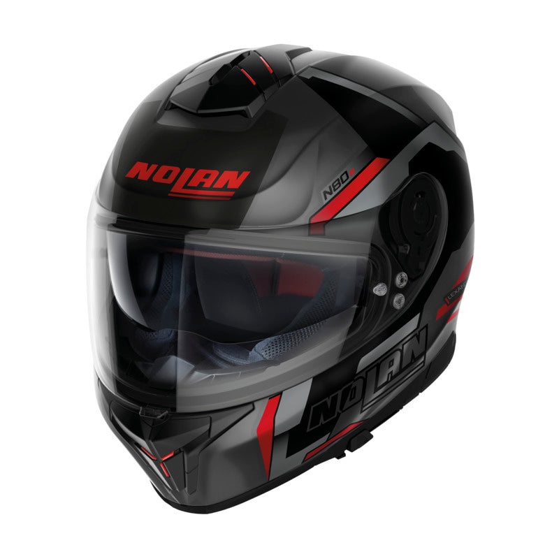 Nolan N80-8 Full Face Wanted Helmet – Flat Grey/Black/Red XS