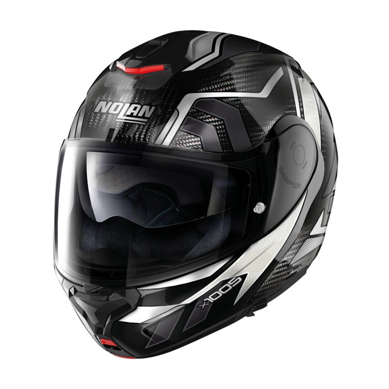 Nolan X-1005 Ultra Carbon Flip Up Sandglass Helmet – Carbon White/Grey XS