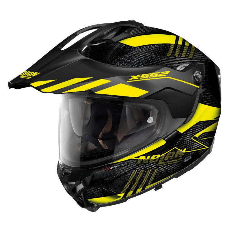 Nolan X-552 Ultra Carbon Adventure Wingsuit Flat Helmet – Carbon/Yellow/Black XS