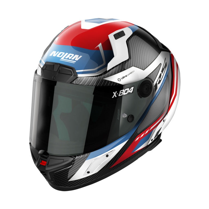 Nolan X-804 RS Full Face Maven Helmet – Carbon/Red/White/Blue XS