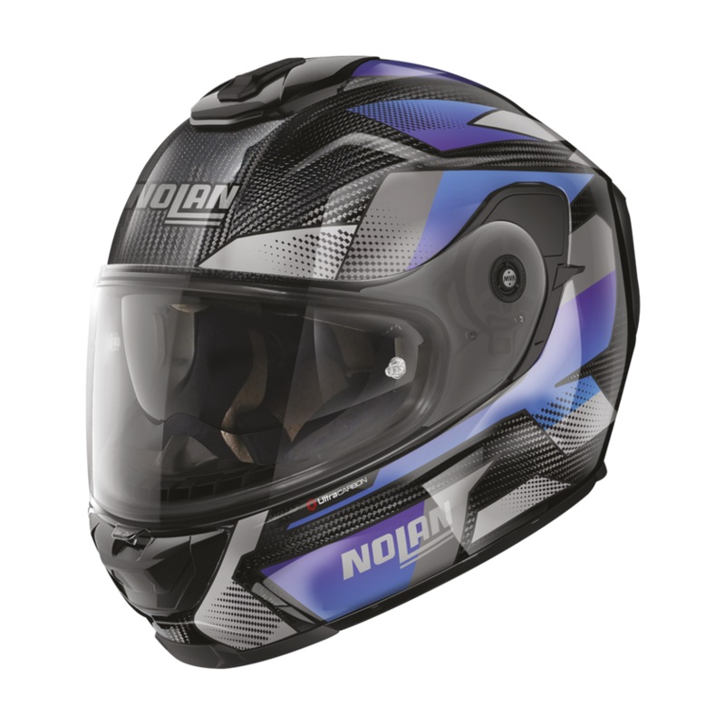Nolan X-903 Ultra Carbon Full Face Highspeed Helmet – Carbon/Blue/Grey XS