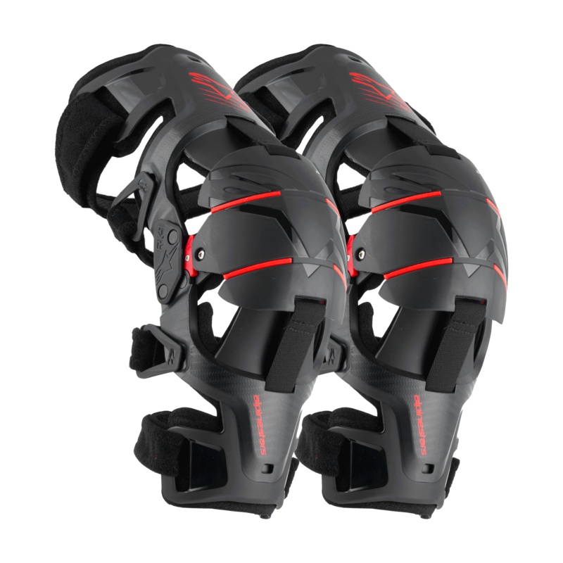 Alpinestars RK-1 Plasma Knee Braces – Black/Red S/M