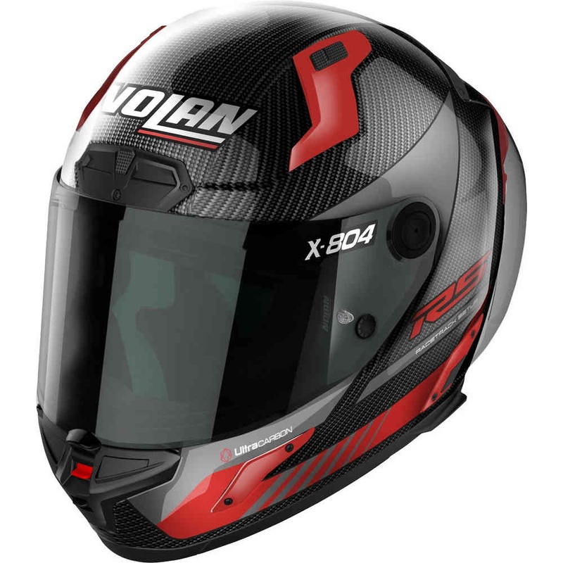 Nolan X-804 RS Full Face Hot Lap Helmet – Carbon Red XS
