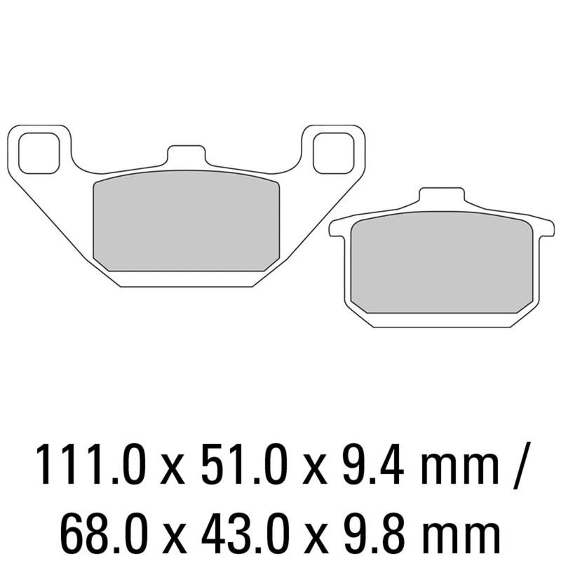 FERODO Disc  Pad Set, Sintered – FDB339 in Sinter Grip  ST
