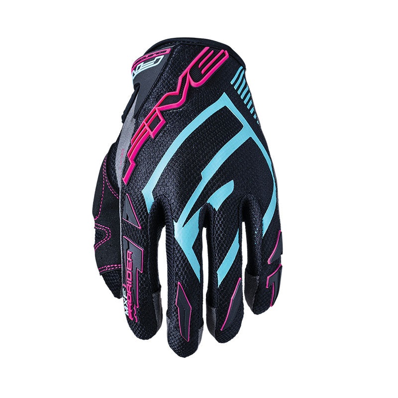 Five MXF Prorider-S Ladies Motorcycle Gloves – Grey/Blue/Pink XS