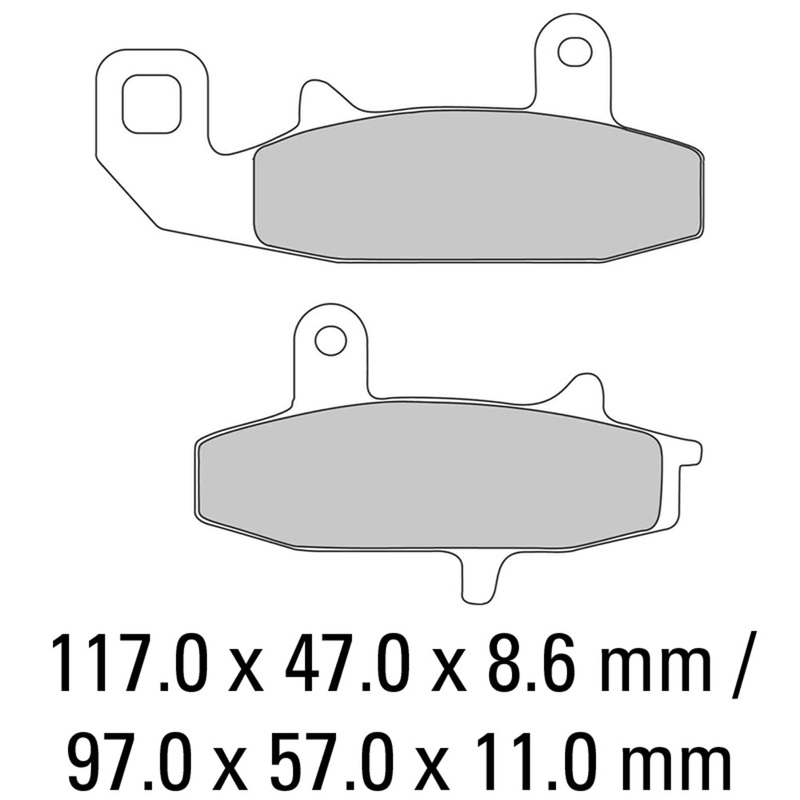 FERODO Brake Disc Pad Set – FDB606 P Platinum Compound – Non Sinter for Road or Competition