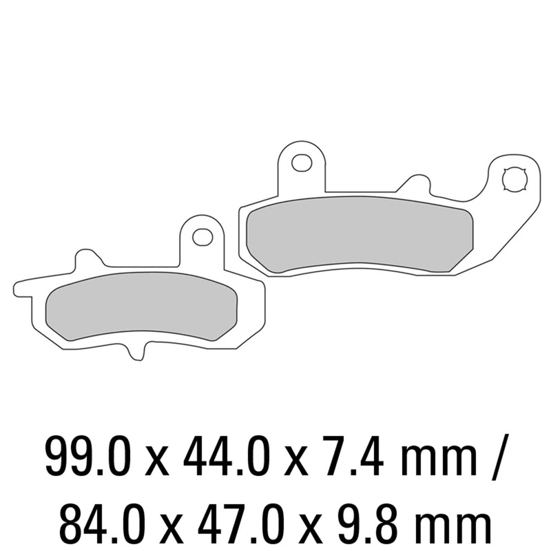 FERODO Brake Disc Pad Set – FDB607 P Platinum Compound – Non Sinter for Road or Competition