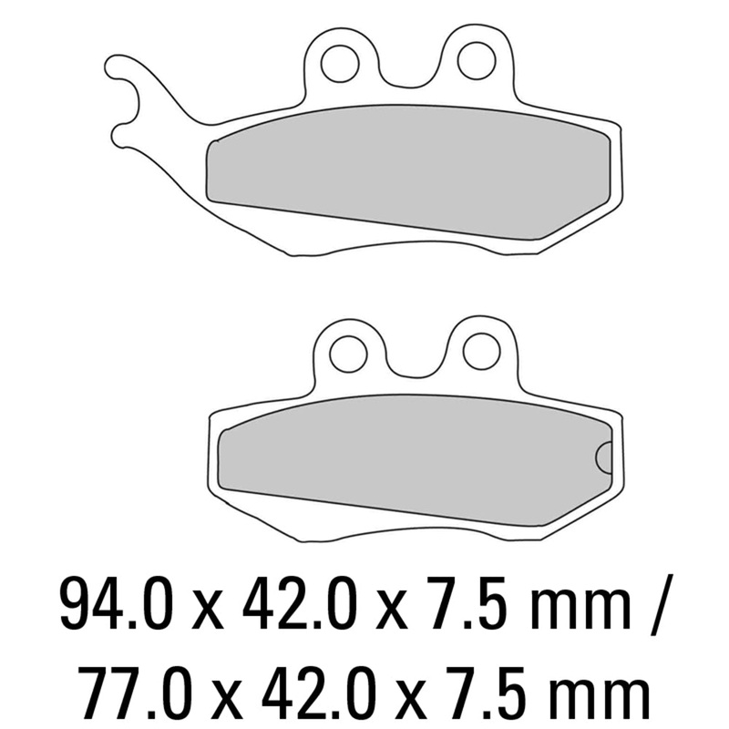 FERODO Brake Disc Pad Set – FDB677 AG Argento Compound – Non Sinter for Road