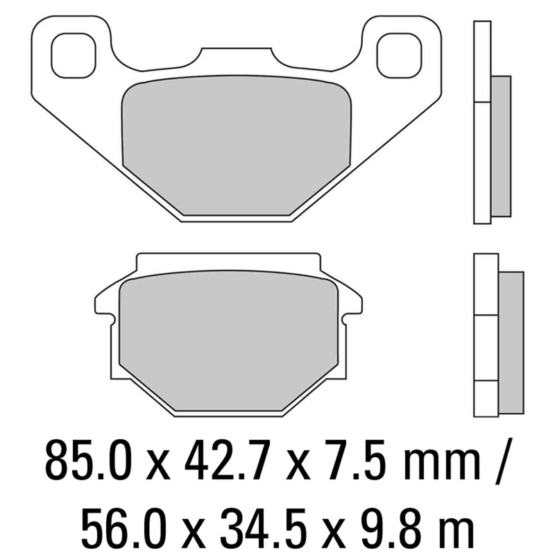 FERODO Brake Disc Pad Set – FDB828 P Platinum Compound – Non Sinter for Road or Competition