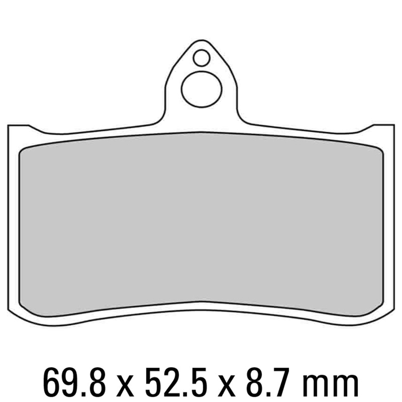 FERODO Brake Disc Pad Set – FDB858 P Platinum Compound – Non Sinter for Road or Competition