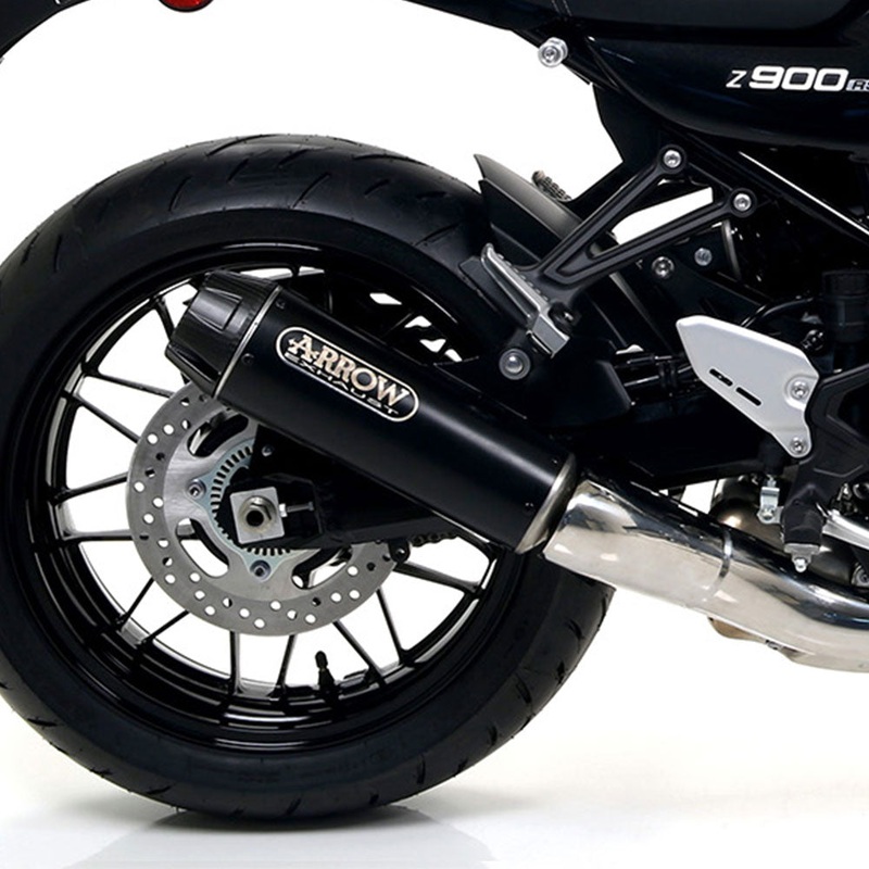 ARROW 74506RB Silencer – REBEL Nichrom Dark Silencer with Carbon End Cap KAWASAKI Z 900 RS