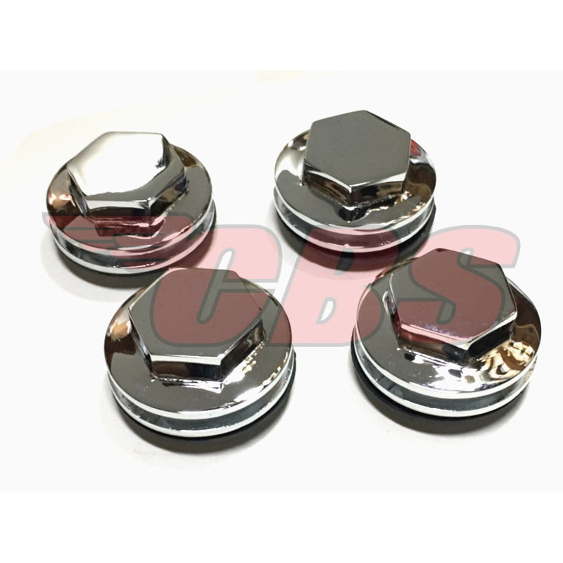 Triumph Custom Rocker Box Caps (1 SET) – Choose Style / Application WEBCO Style – Chrome – EMGO (Taiwan)