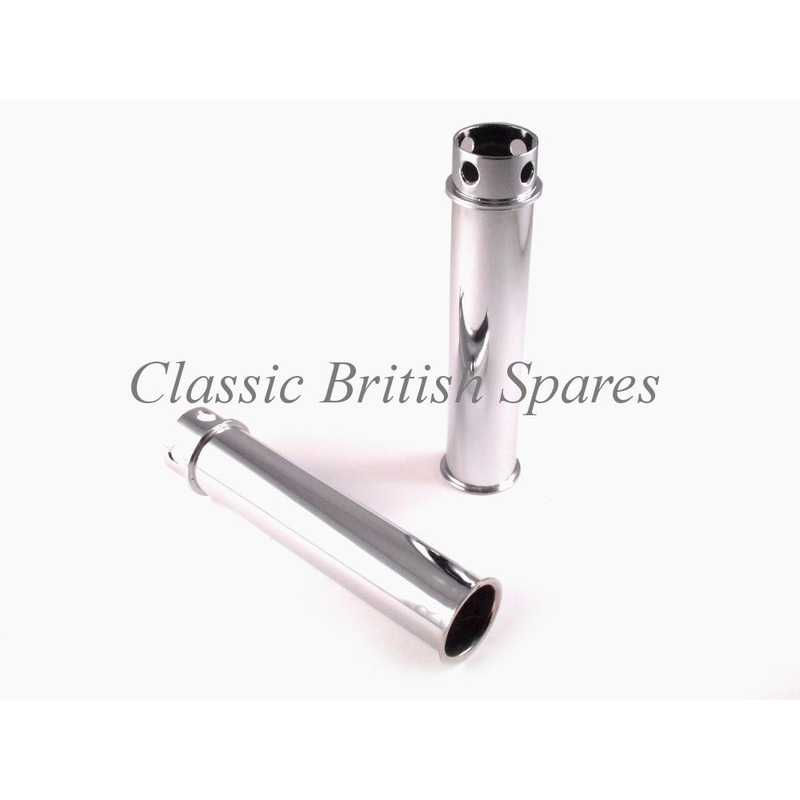 Triumph Late 750 Chrome Push Rod Tubes (2) 71-7191 1979-82