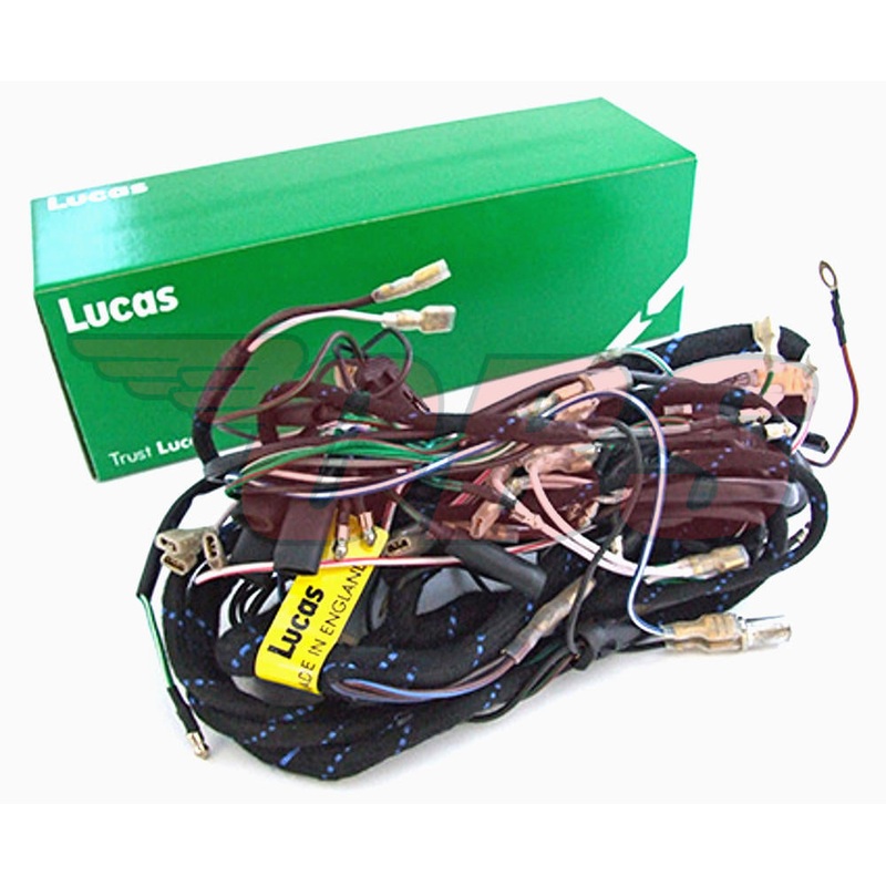 1968-70 BSA Lucas Cloth Wiring Harness – 54957308 – B25 / B44SS