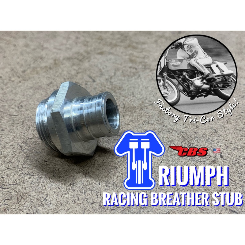 Triumph Racing Primary Crankcase Breather Stub By CBS 1″ X 16 TPI