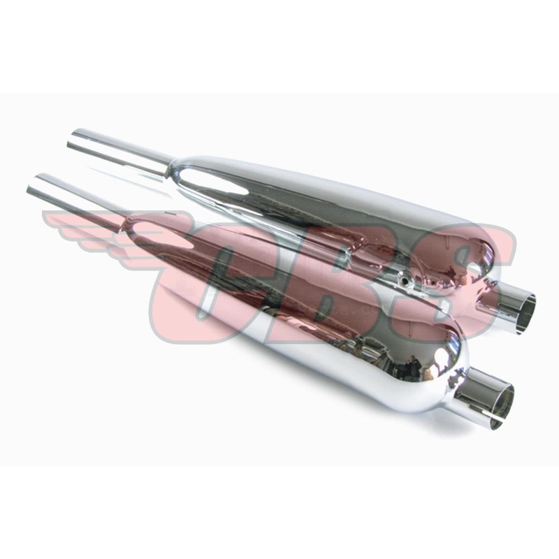 Triumph 500 / 650 High-Level Silencers – T100C / TR6C  – Choose Year / Model & Application 1967-68 T100C / TR6C  (70-6974 & 70-6975) – Left Side