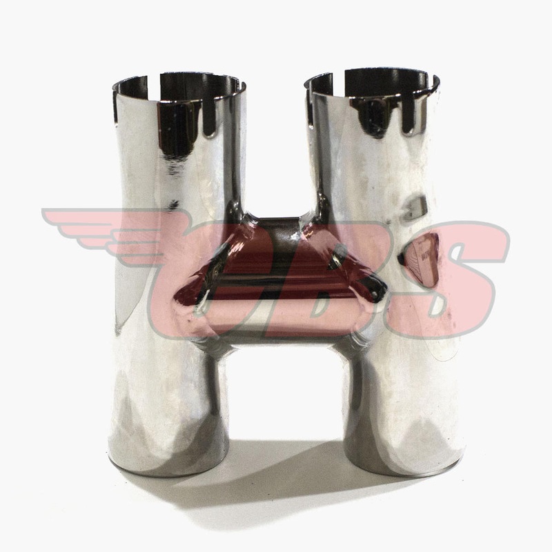 Triumph High-Pipe “H Piece” Connector (1) 70-9673 – T100C / TR6C – 1969-72