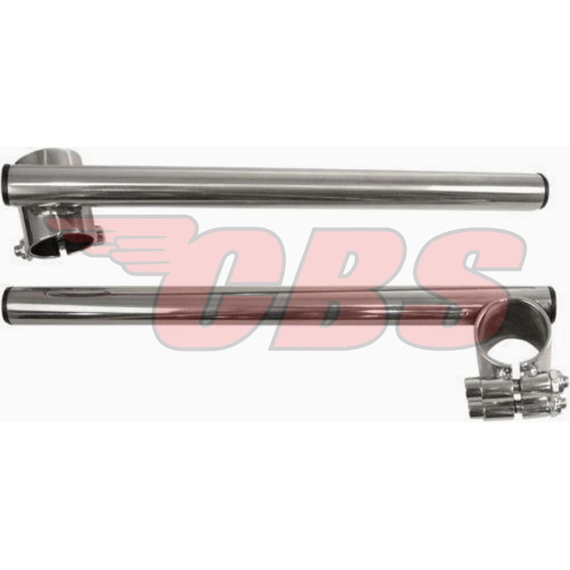 Universal Clip-On Motorcycle Handlebars (EMGO) – Choose Diameter / Size / Finish Chrome (7/8″ – 34MM Tube)