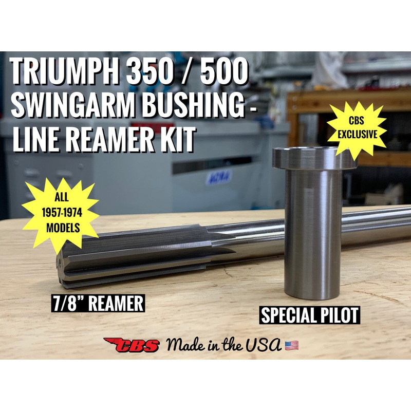 Triumph 350 / 500 Swingarm Bushing Line Reamer Kit By CBS – T90 / T100 / 3TA / 5TA / Etc
