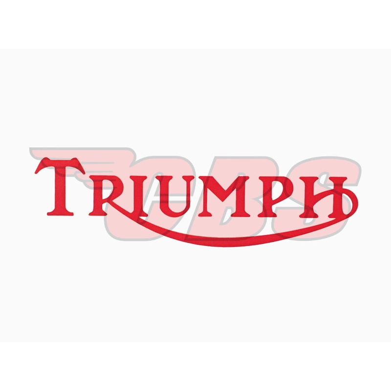 Triumph Restoration Decals (1) – Choose Decal Type Triumph Decal (Solid Red) – 5 3/4″ X 1 9/16″