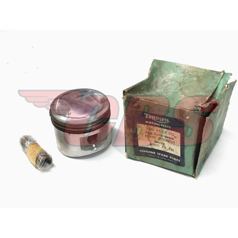 Triumph T20 Cub Piston Sets – 1954-57 – Choose Piston Size STD (W/ Rings) – 9:1 CR – Factory Triumph (England)