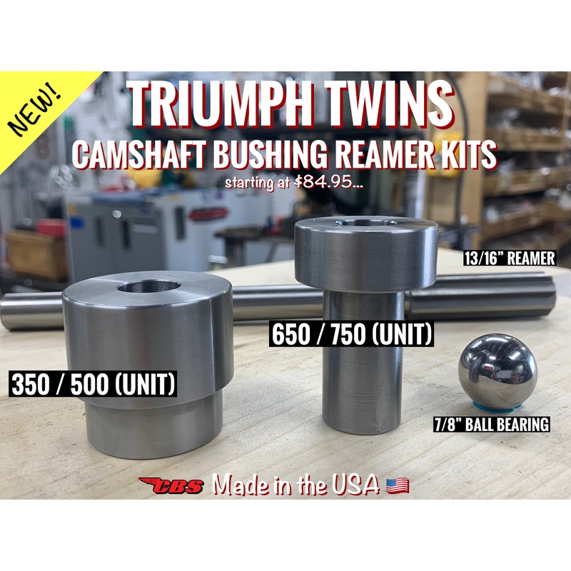 Triumph Twins Camshaft Bushing Line Reamer Kits By CBS – Choose Kit Type / Application Kit #1 (Triumph 350 / 500 Unit Twins)