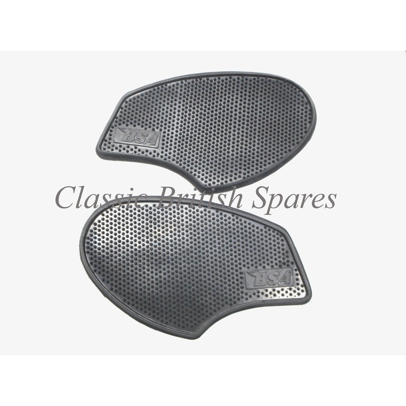 BSA Gas Tank Rubber Knee Pad Set – 82-9722 & 82-9723 – 1968-70 – A65F / B25 / B44SS / C25