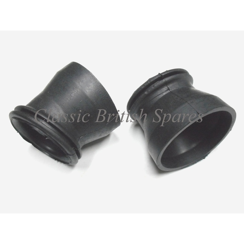 Triumph 650 / 750 Rubber Airbox Hose Connectors (2) 83-2626 – 1971-76  -T120 / T140
