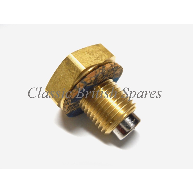 Triumph Oil Tank Brass Magnetic Drain Plug (1) – 82-5343 – T90 / T100 / T120 / T140 / T150