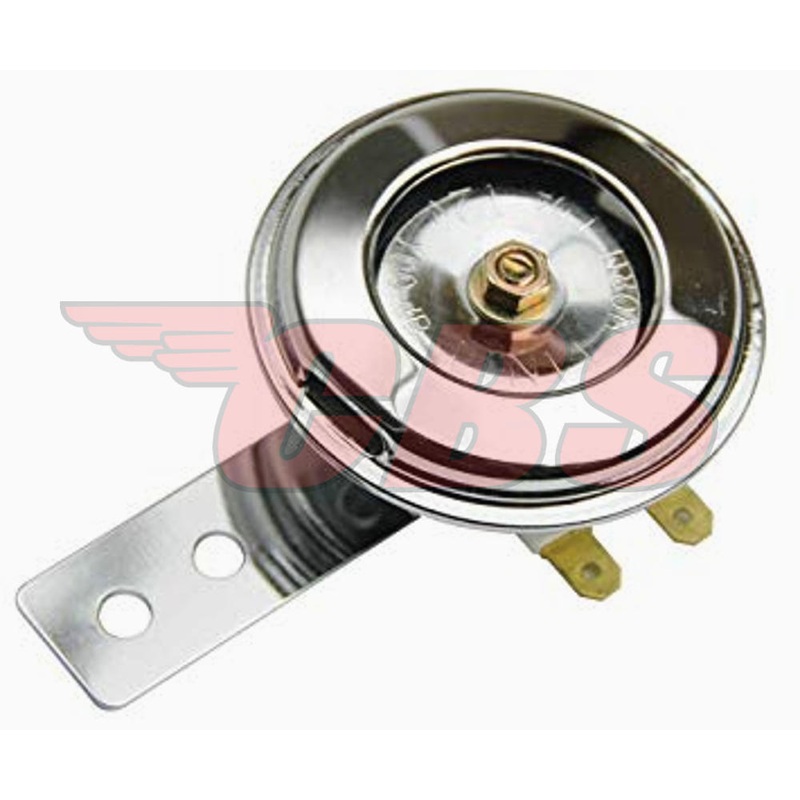 Universal Motorcycle Horns – Choose Horn Type 12V Horn (Chrome) – (2 1/2″ Diameter W/ 3″ Bracket)