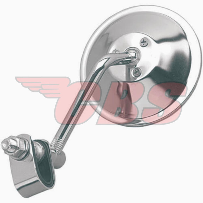 4″ Universal Chrome Clamp-On Mirrors (1) – Choose Stem Length 4″ Mirror – 4″ Stem