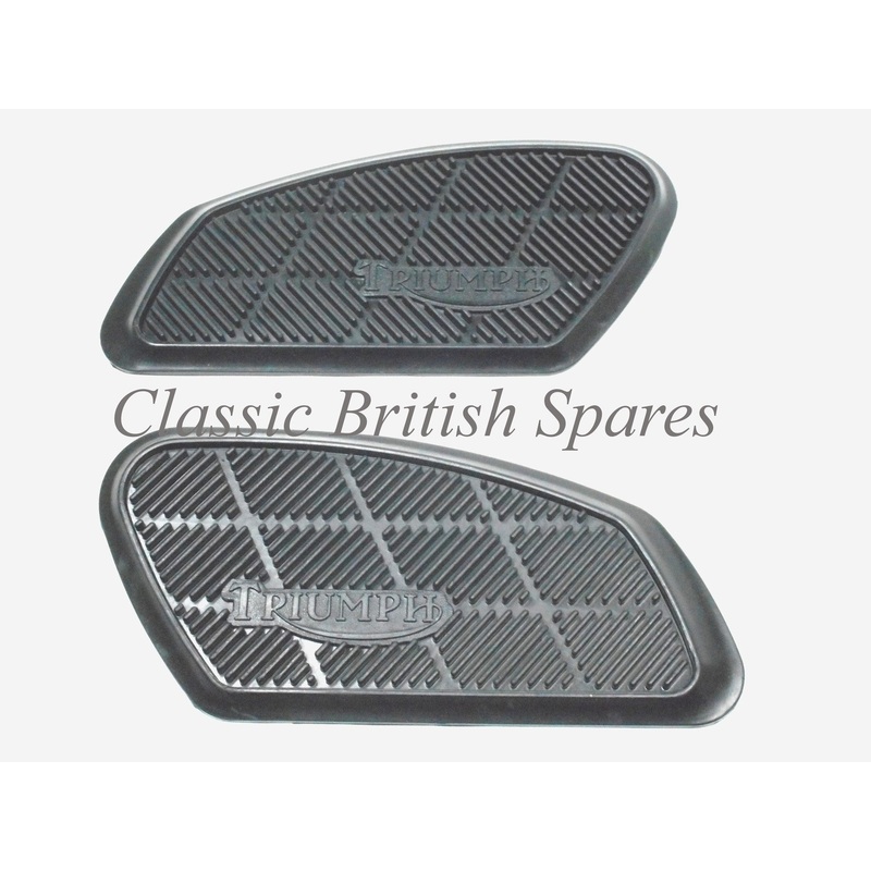 Triumph Gas Tank Knee Pad Rubbers 82-8192 & 82-8193 1968-74 T100 T120 TR25W TR6