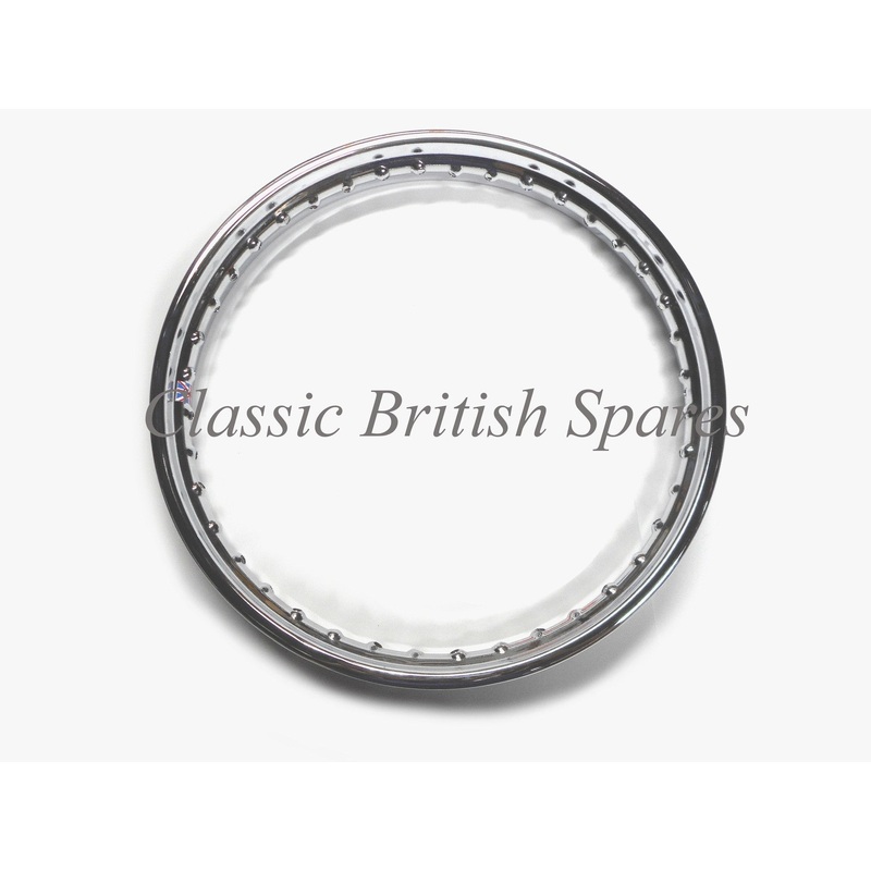 Triumph Twin / Single Leading Shoe Front Chome Rim –  WM2 X 19 – 37-1230 – Central
