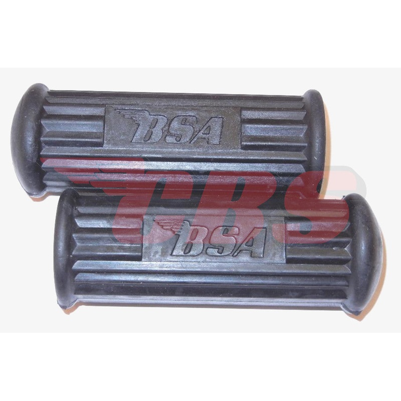BSA Riders Footrest Rubber Set W/ Logo – (1 PAIR) – 83-2651 – 1971-72 – A65 / A75