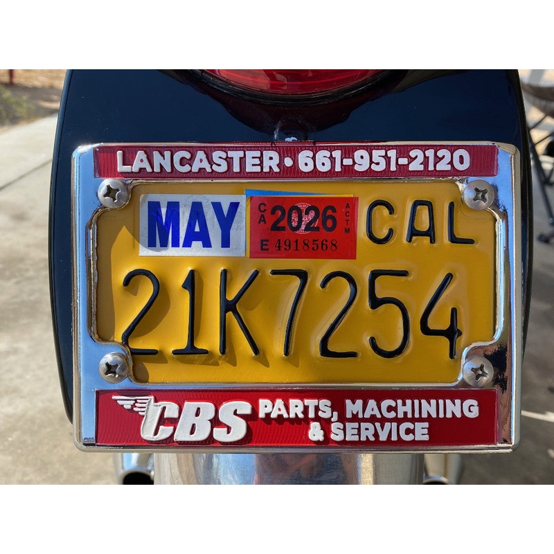 CBS Motorcycle License Plate Frames (1)