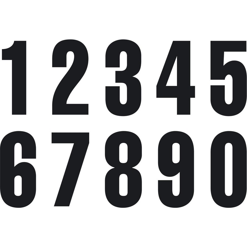Race Numbers | 3 pcs. 5″ Tall 0