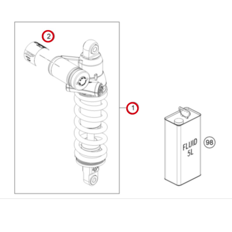 WP Shock Absorber 790 ADV R 2019 (01187S5401)