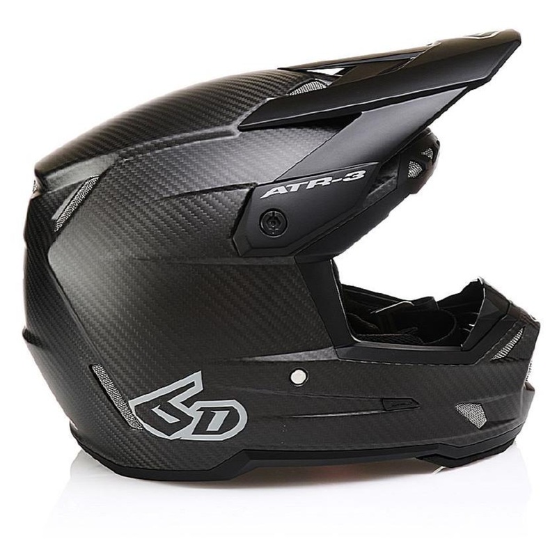 6D ATR-3 Solid Gloss Black/Carbon Helmet SM / 55-56