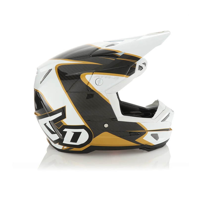 6D ATR-3 Wave Helmet Gloss Gold White LG (58-59)
