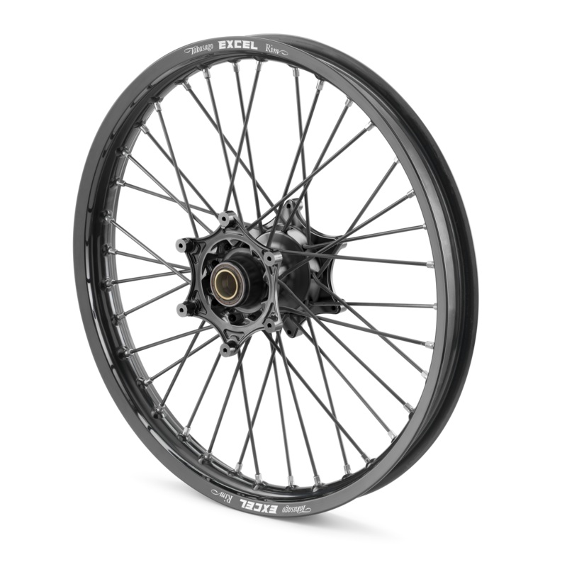 790/890/901/1090/11/1290 EXCEL FACTORY BLACK FRONT WHEEL 90/90-21 (1.85″) (22109901044C1)