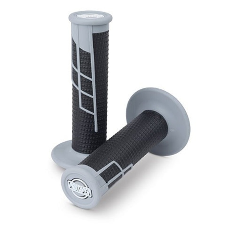 Pro Taper Clamp-on Handlebar Grips – 1/2 Waffle Grey/ Black