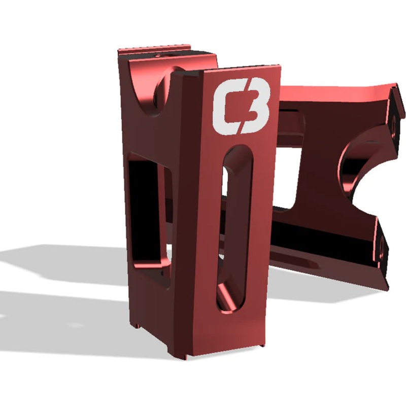 C3 Mid Bar Risers (No Top Caps) Red