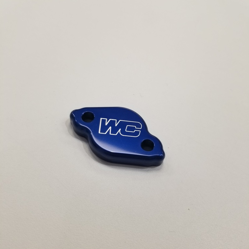 Works Connection Rear Billet Brake Cover Yamaha Blue