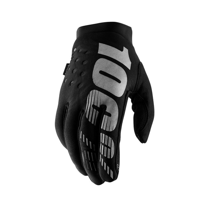 100% Brisker Gloves Black/Grey Small