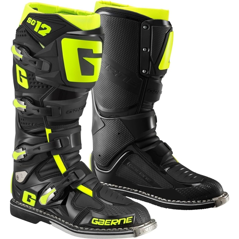 Gaerne SG-12 Boots Black/Hi-Viz Yellow 43/9