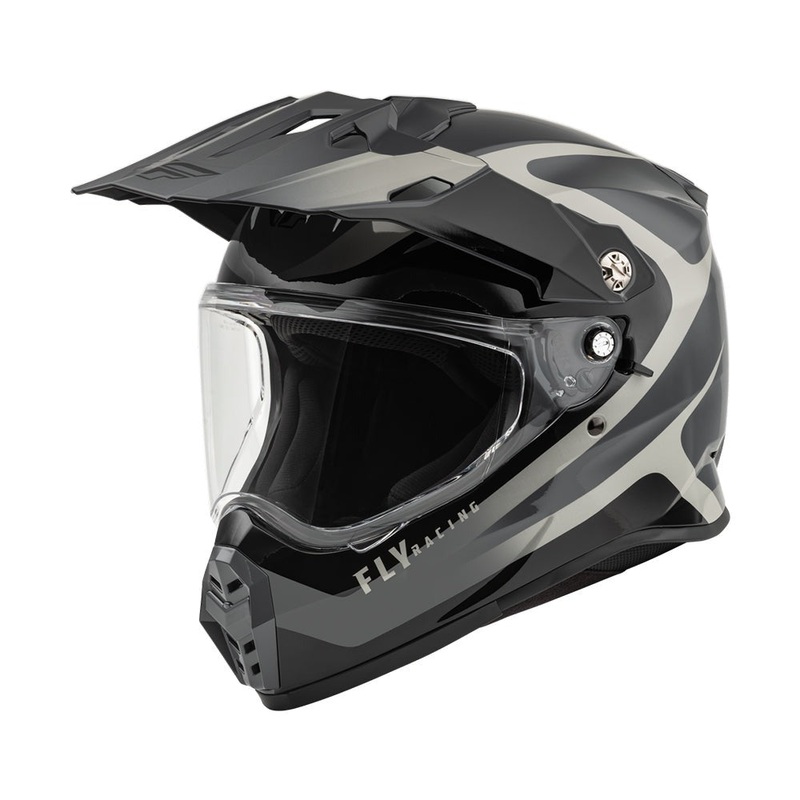 Fly Racing Trekker ADV Helmet – Black/Grey Black/Grey SM/55-56